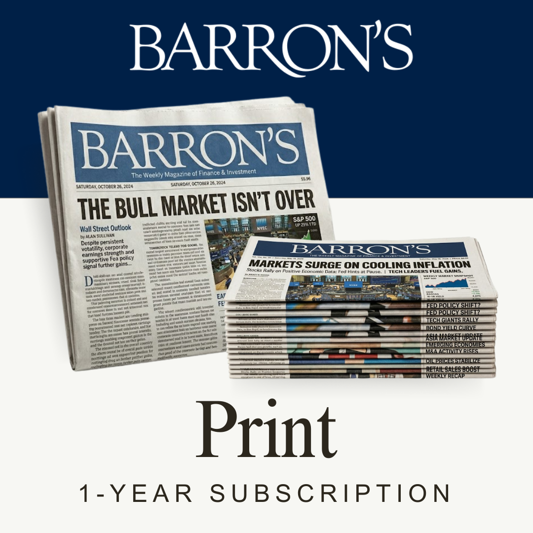 Barron's Newspaper (Print) 1-Year Subscription
