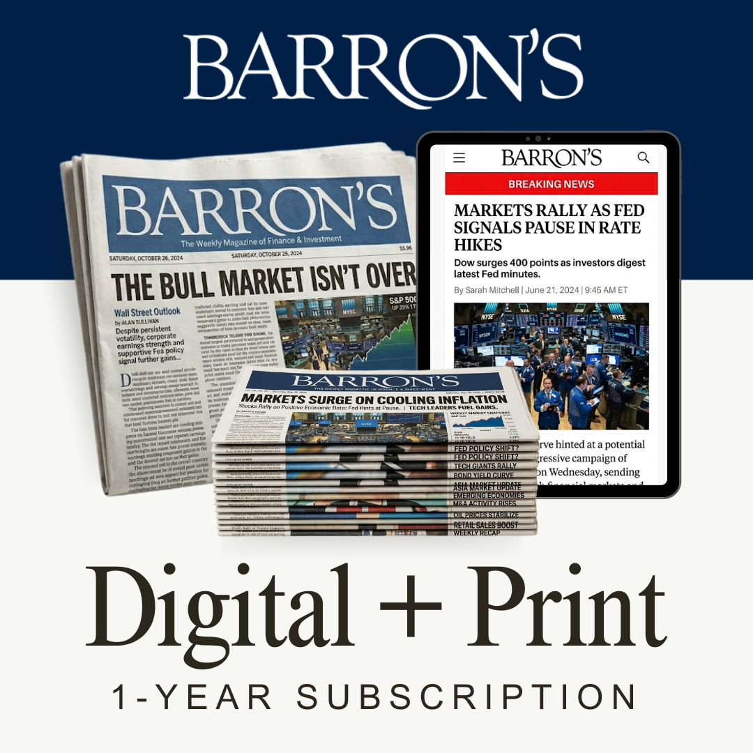 Barron's Newspaper (Print & Digital) 1-Year Subscription